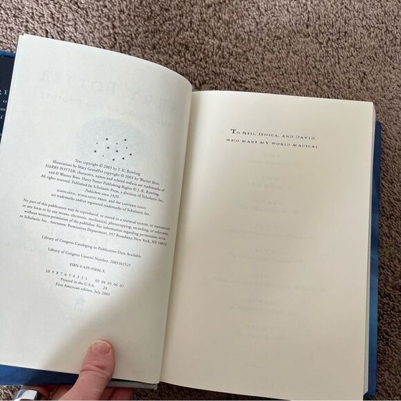 Harry Potter and the Order of the Phoenix Copyright 2003 Book - Picture 9 of 9